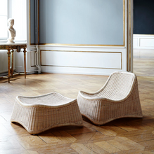 Charger l'image dans la galerie, Fauteuil et repose pieds Chill Lounge en rotin, Sika Design
