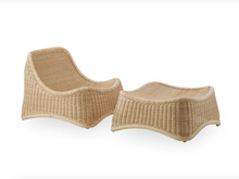 Charger l'image dans la galerie, Fauteuil et repose pieds Chill Lounge en rotin, Sika Design