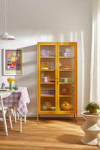 Charger l'image dans la galerie, Vitrine métal H 170 cm moutarde, Mustard Made
