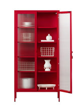 Charger l'image dans la galerie, Vitrine métal H 170 cm rouge, Mustard Made