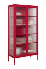 Charger l'image dans la galerie, Vitrine métal H 170 cm rouge, Mustard Made