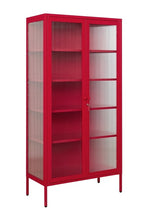 Charger l'image dans la galerie, Vitrine métal H 170 cm rouge, Mustard Made