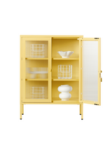 Charger l'image dans la galerie, Vitrine métal H 100 cm jaune, Mustard Made