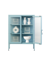 Charger l'image dans la galerie, Vitrine métal H 100 cm bleu ciel, Mustard Made