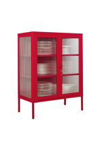 Charger l'image dans la galerie, Vitrine métal H 100 cm rouge, Mustard Made
