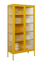 Charger l'image dans la galerie, Vitrine métal H 170 cm moutarde, Mustard Made