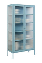 Charger l'image dans la galerie, Vitrine métal H 170 cm bleu clair, Mustard Made