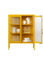 Charger l'image dans la galerie, Vitrine métal H 100 cm moutarde, Mustard Made