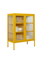 Charger l'image dans la galerie, Vitrine métal H 100 cm moutarde, Mustard Made
