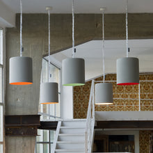 Charger l'image dans la galerie, Suspension design, gris et turquoise