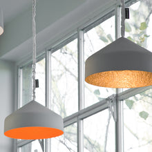 Charger l'image dans la galerie, Suspension cloche, gris et or