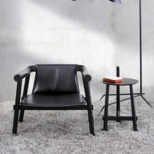 Charger l'image dans la galerie, Fauteuil design Altay cuir noir, Coédition