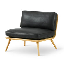 Charger l'image dans la galerie, Fauteuil design Spine en cuir noir, Fredericia