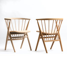 Charger l'image dans la galerie, Fauteuil design, Sibast N°8, bois clair et cuir beige