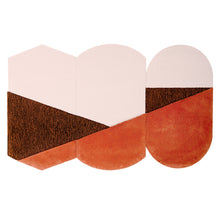 Charger l'image dans la galerie, Tapis graphique marron et corail, Portego