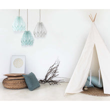 Charger l'image dans la galerie, Suspension origami, rose et blanc