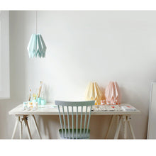 Charger l'image dans la galerie, Suspension origami, blanc et turquoise