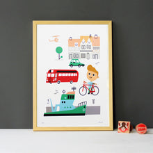 Charger l'image dans la galerie, Poster chambre enfant, ville