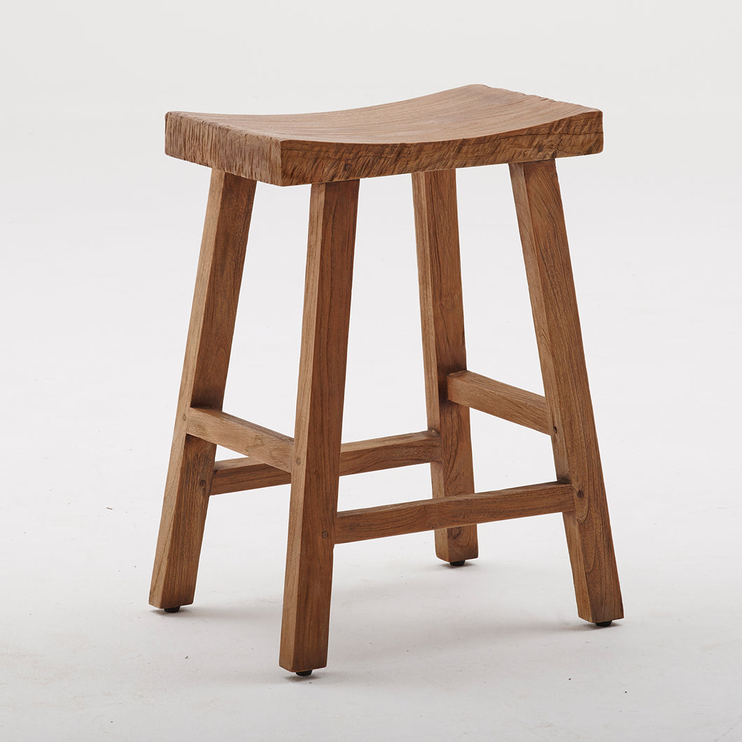 Tabouret en teck, H 68 cm