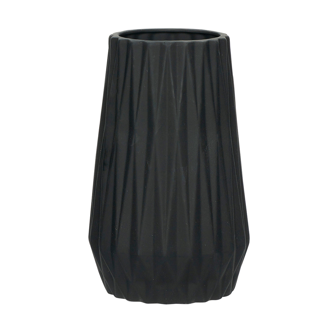 Vase design noir H 21cm, Hübsch