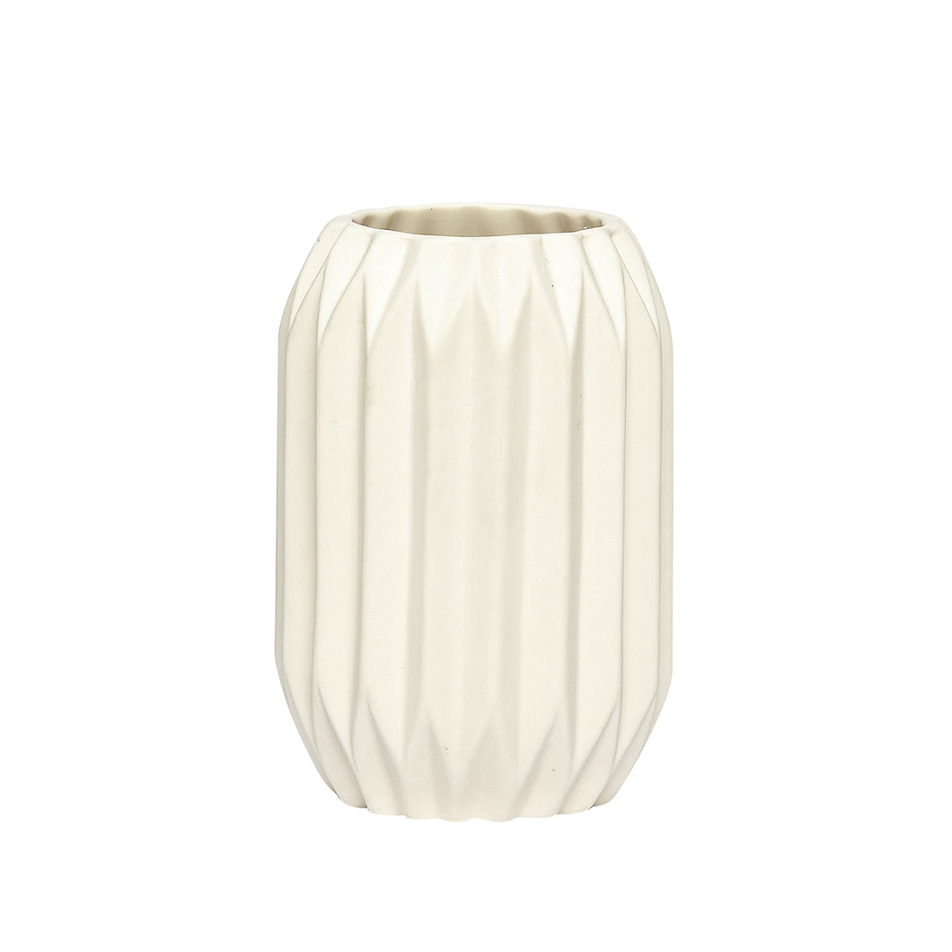 Vase design blanc H 11cm, Hübsch
