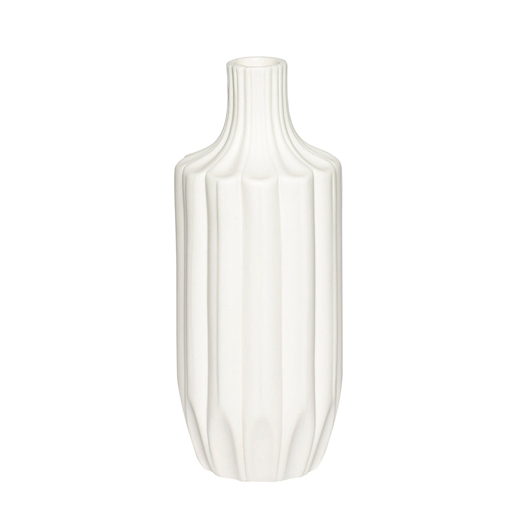 Vase design blanc H 20cm, Hübsch