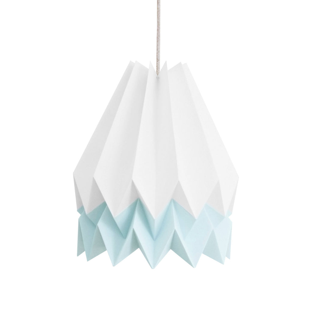 Suspension origami, blanc et bleu
