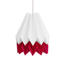 Charger l&#39;image dans la galerie, Suspension origami, blanc et framboise
