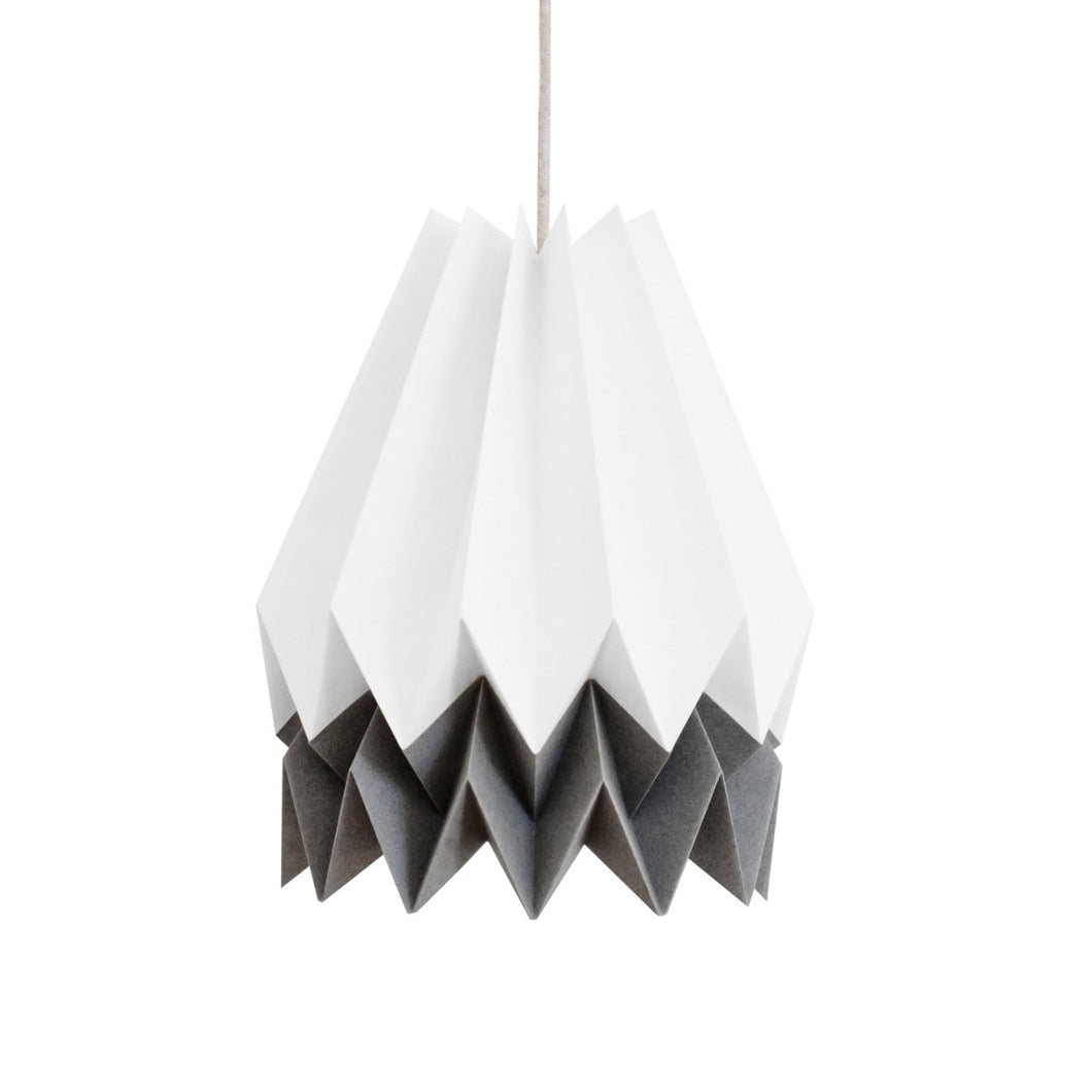 Suspension origami, blanc et gris foncé