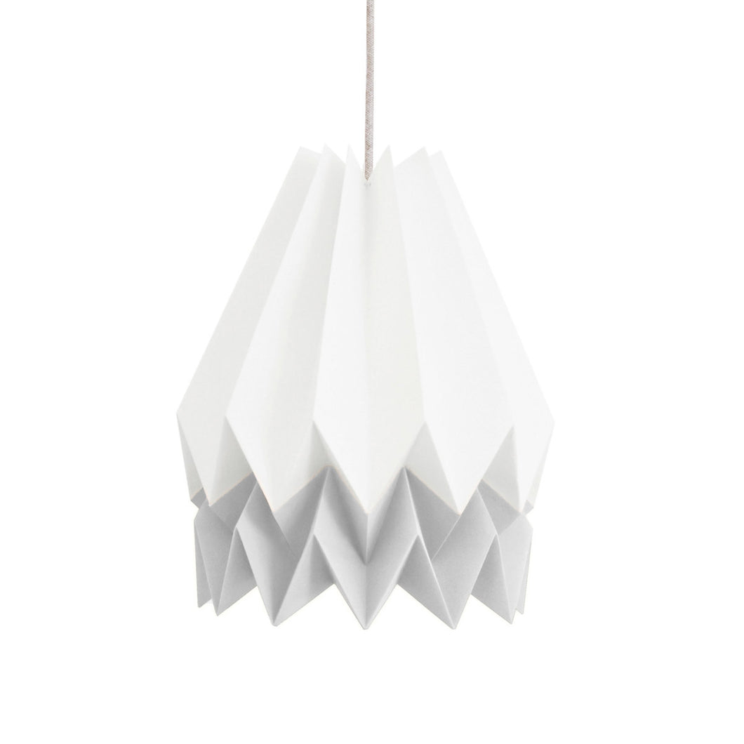 Suspension origami, blanc et gris clair