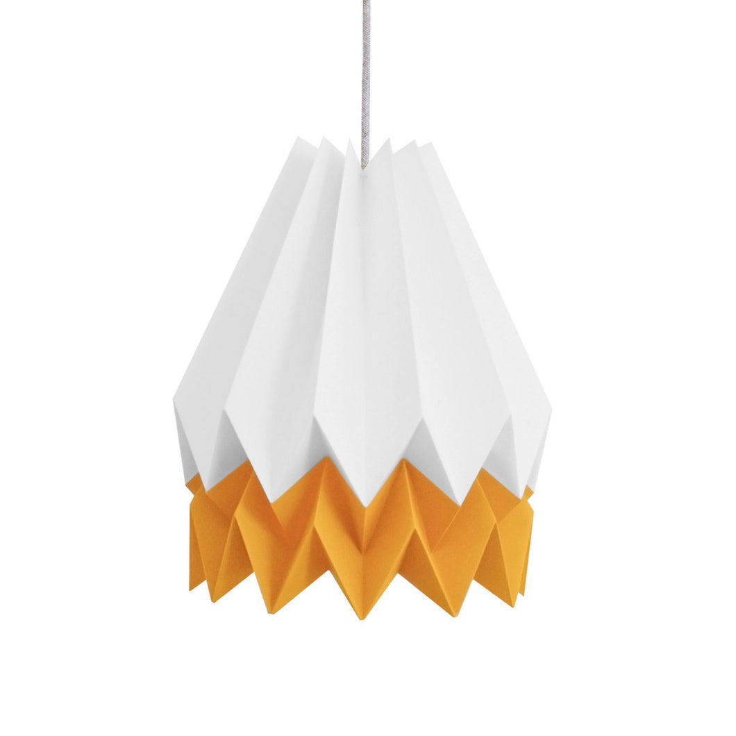 Suspension origami, blanc et orange