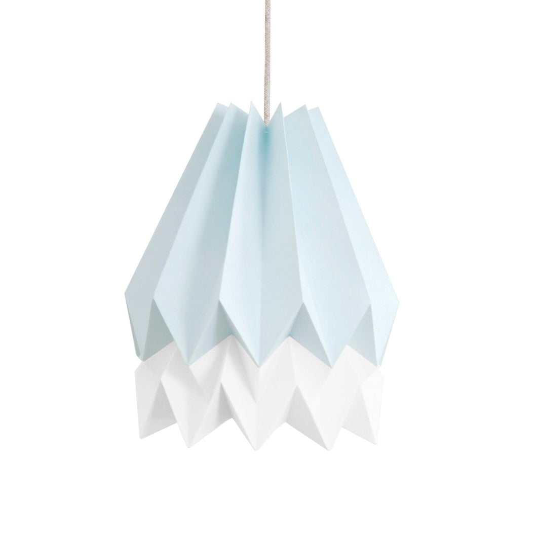 Suspension origami, bleu et blanc