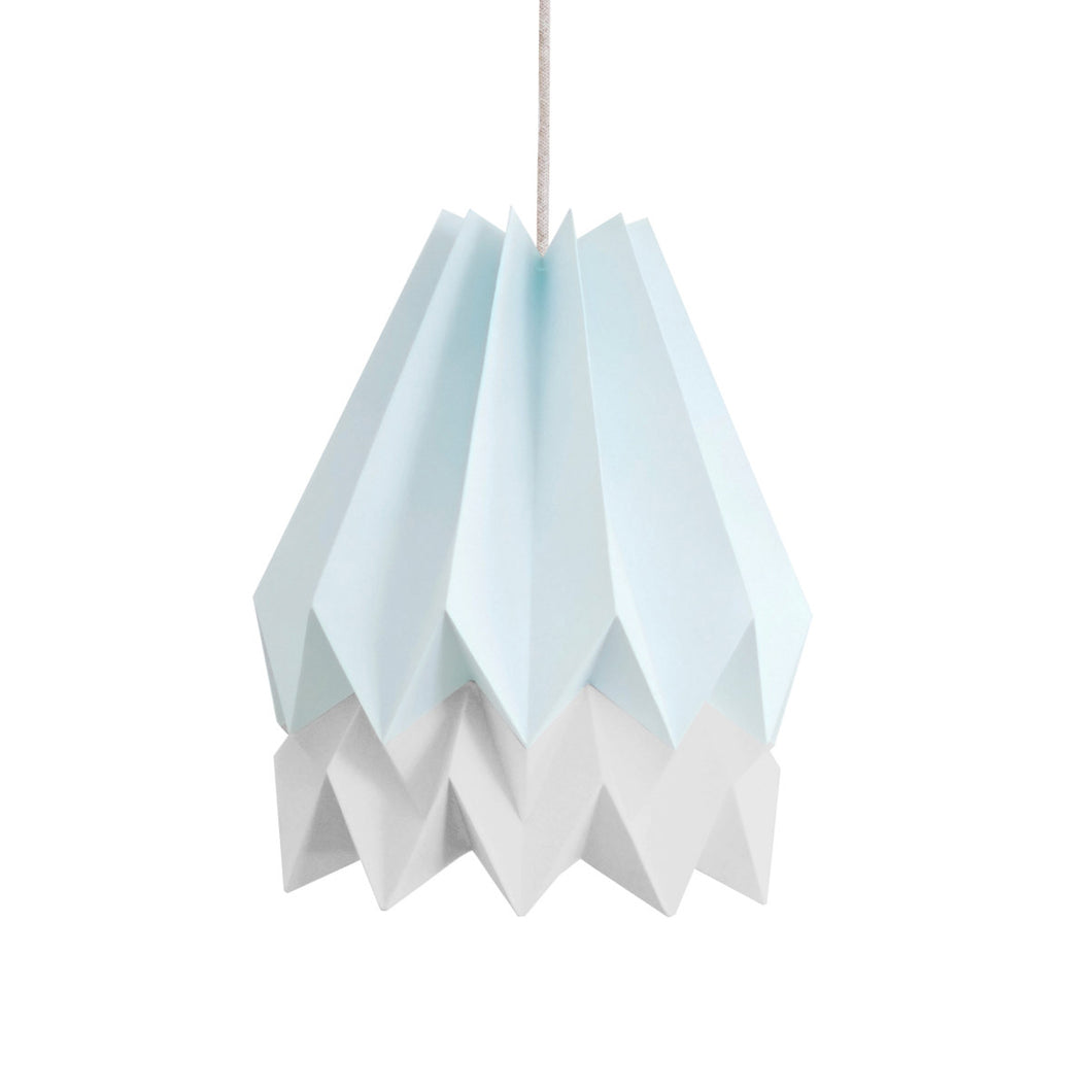 Suspension origami, bleu et gris clair