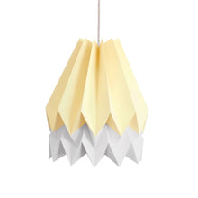 Charger l&#39;image dans la galerie, Suspension origami, jaune et gris clair
